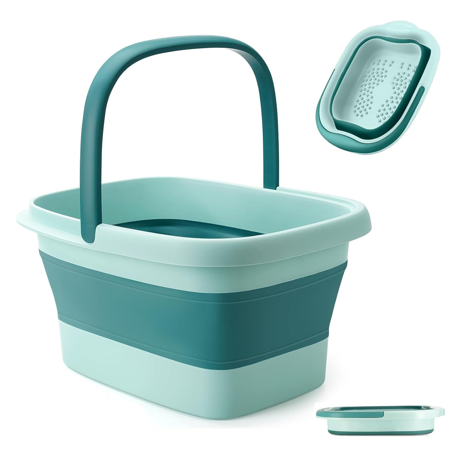 AXLOFO collapsible foot bath basin large bowl for comfortable full-foot soak at home.