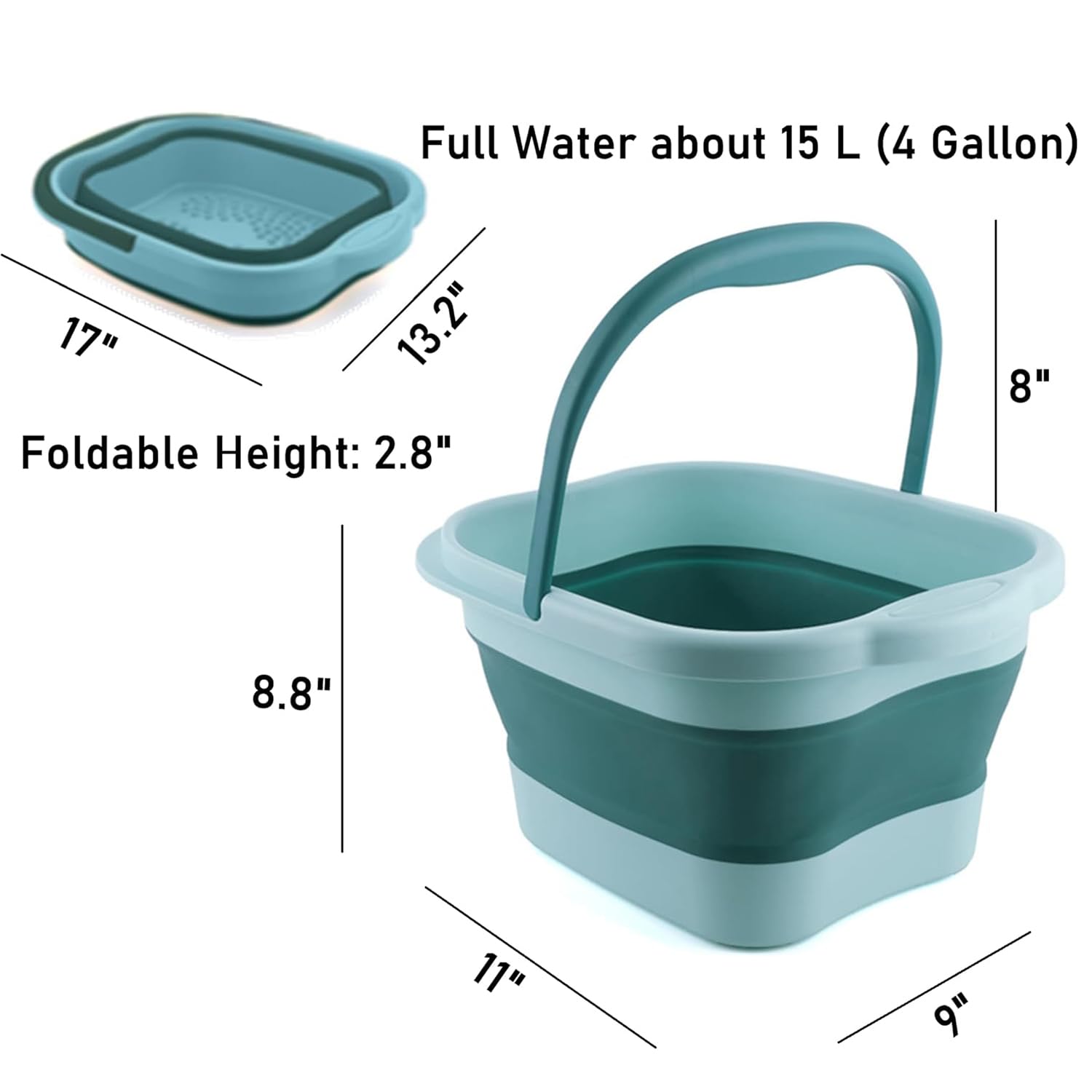 AXLOFO foot spa bowl with massage dots promotes relaxed muscles during soaking.
