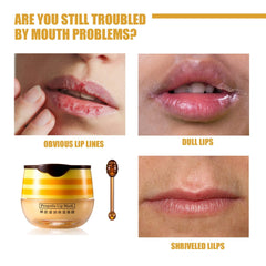 Axnzp lip balm close-up reveals honey texture for natural hydration