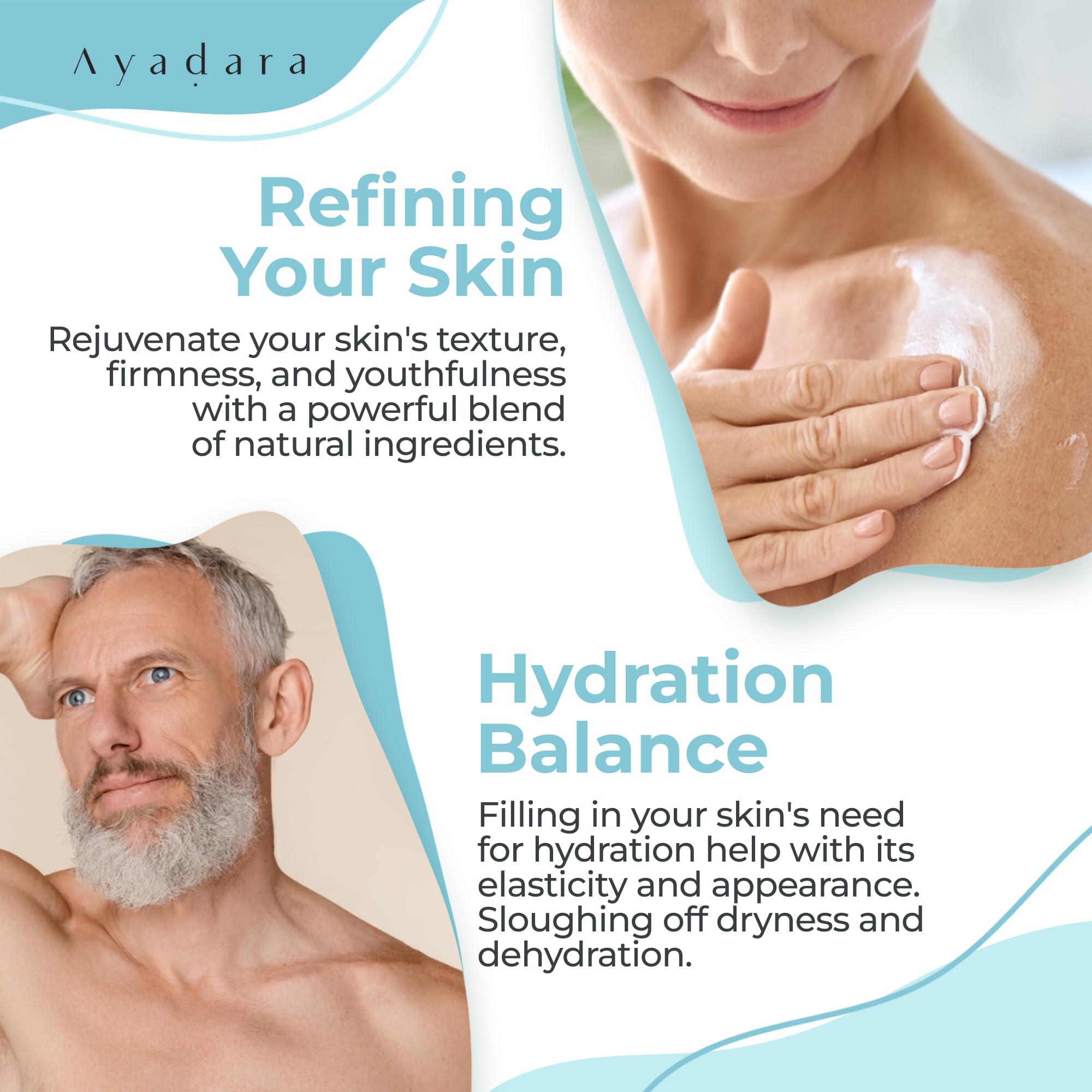 AYADARA firmeza en brazos y cuello con crema reafirmante.
