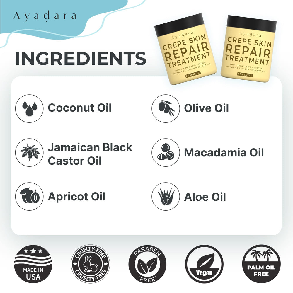 AYADARA penetración profunda mejora elasticidad y textura de la piel.