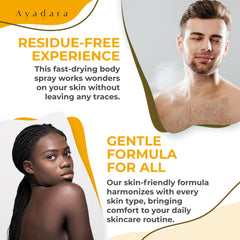 AYADARA shoulder acne spray offers quick daily care for blemish-prone shoulders