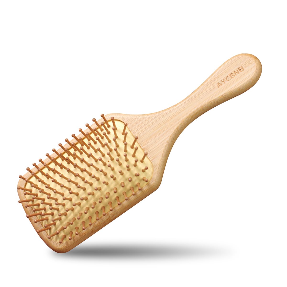 AYCBNB Bamboo Hair Brush full view for eco-friendly detangling across hair types