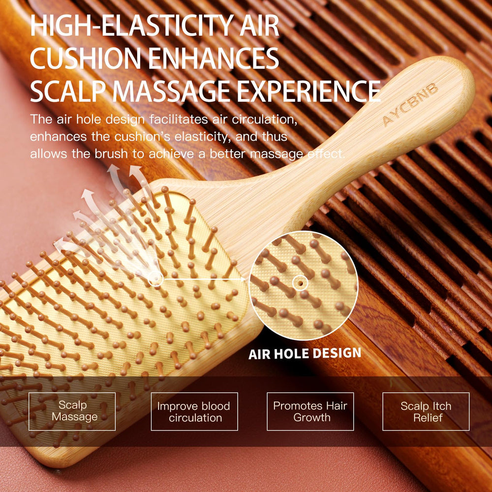 AYCBNB bamboo brush on-the-go shows portable design for travel and gym bags