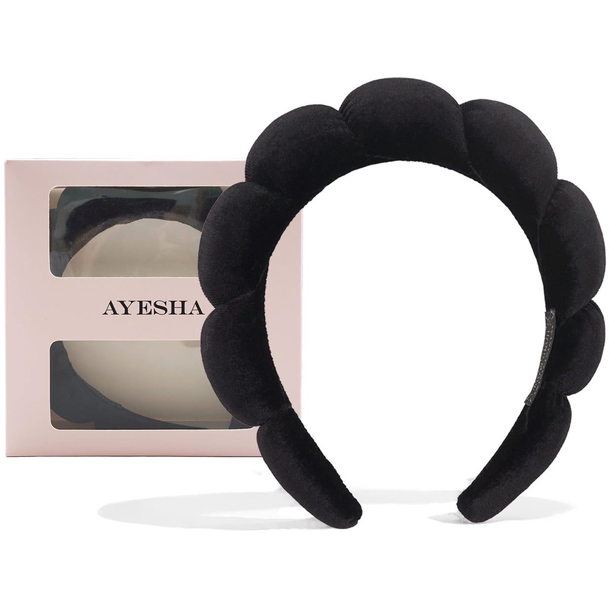 Ayesha banda para la cabeza spa lavado de cara nube esponjosa evita manchas de maquillaje.