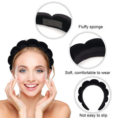 Ayesha banda para la cabeza spa maquillaje sin caída mantiene el cabello recogido durante la rutina.