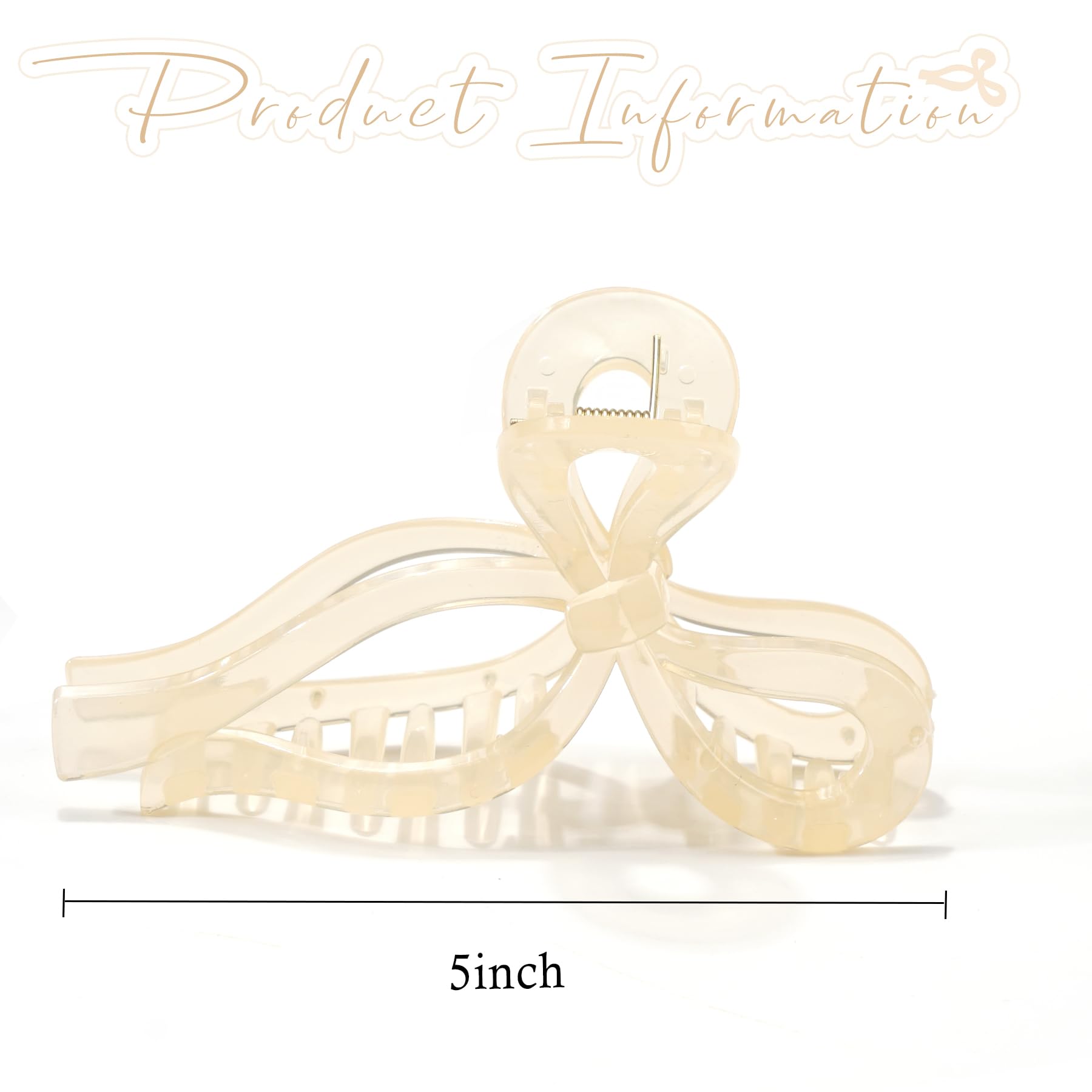 Ayesha Bows Claw Clip size 5 inch offers comfortable use.