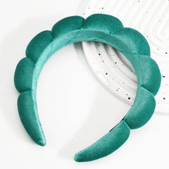 ayesha spa headband green velvet for skincare routines during masks and moisturizers