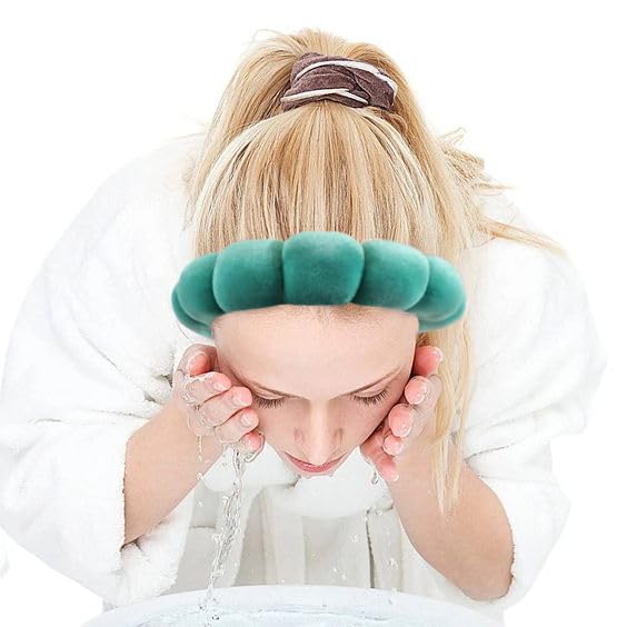 ayesha green headband lightweight durable fabric great for yoga and workouts
