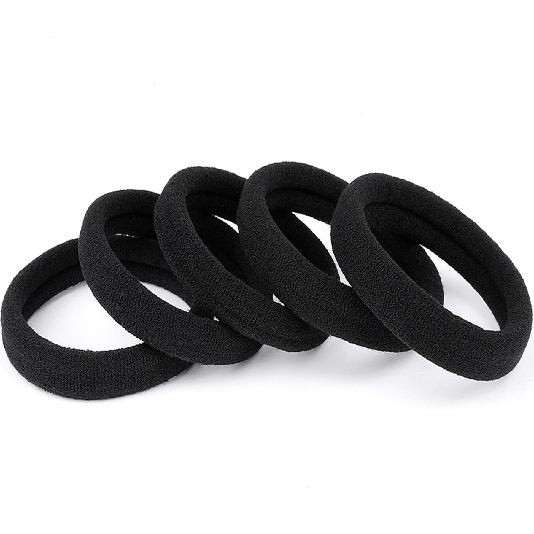 Ayogost black hair ties pack showing gentle no-damage hold for daily styling.