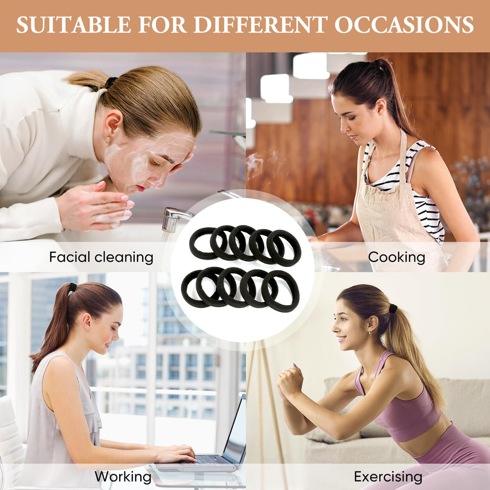Ayogost soft material hair ties for snag-free styling.