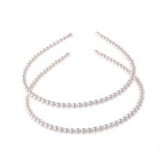Aysekone diadema de perlas imitación en blanco, ideal para bodas y estilos diarios.