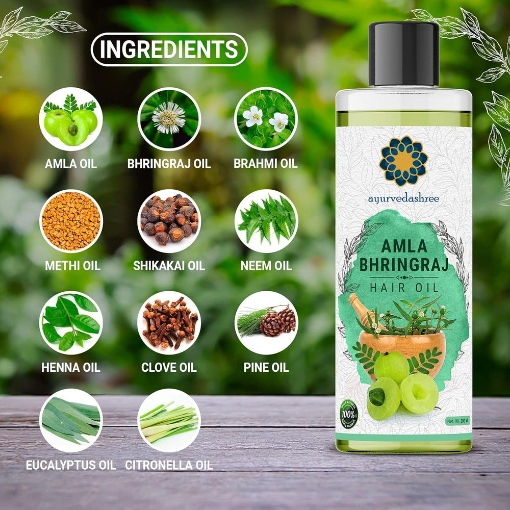 Ayurvedashree Aceite capilar aplicación y masaje para cuidado nocturno.
