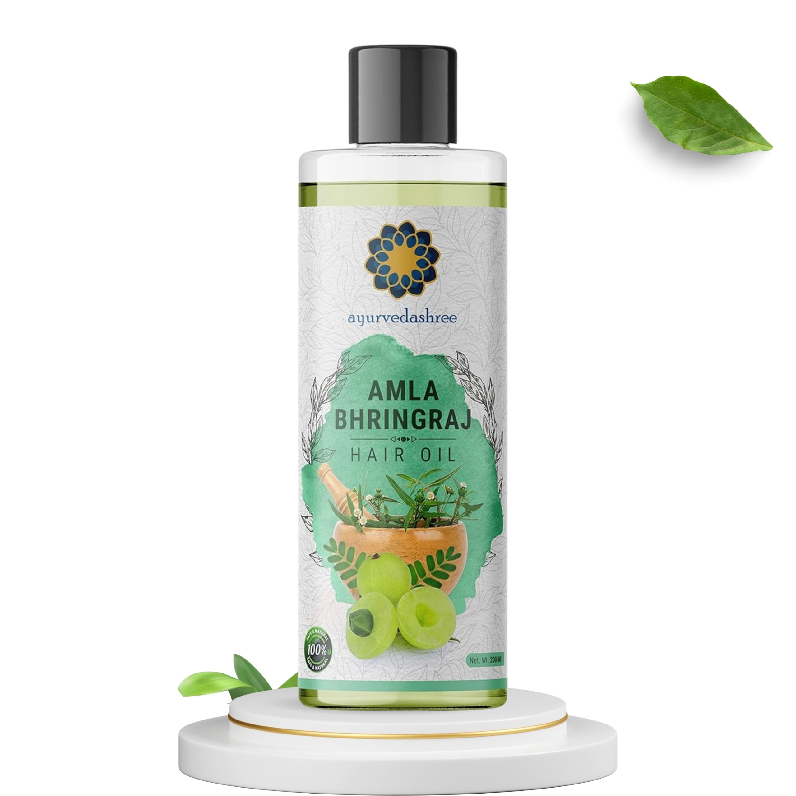 Ayurvedashree Aceite capilar Brahmi para suavizar y fortalecer el cabello.