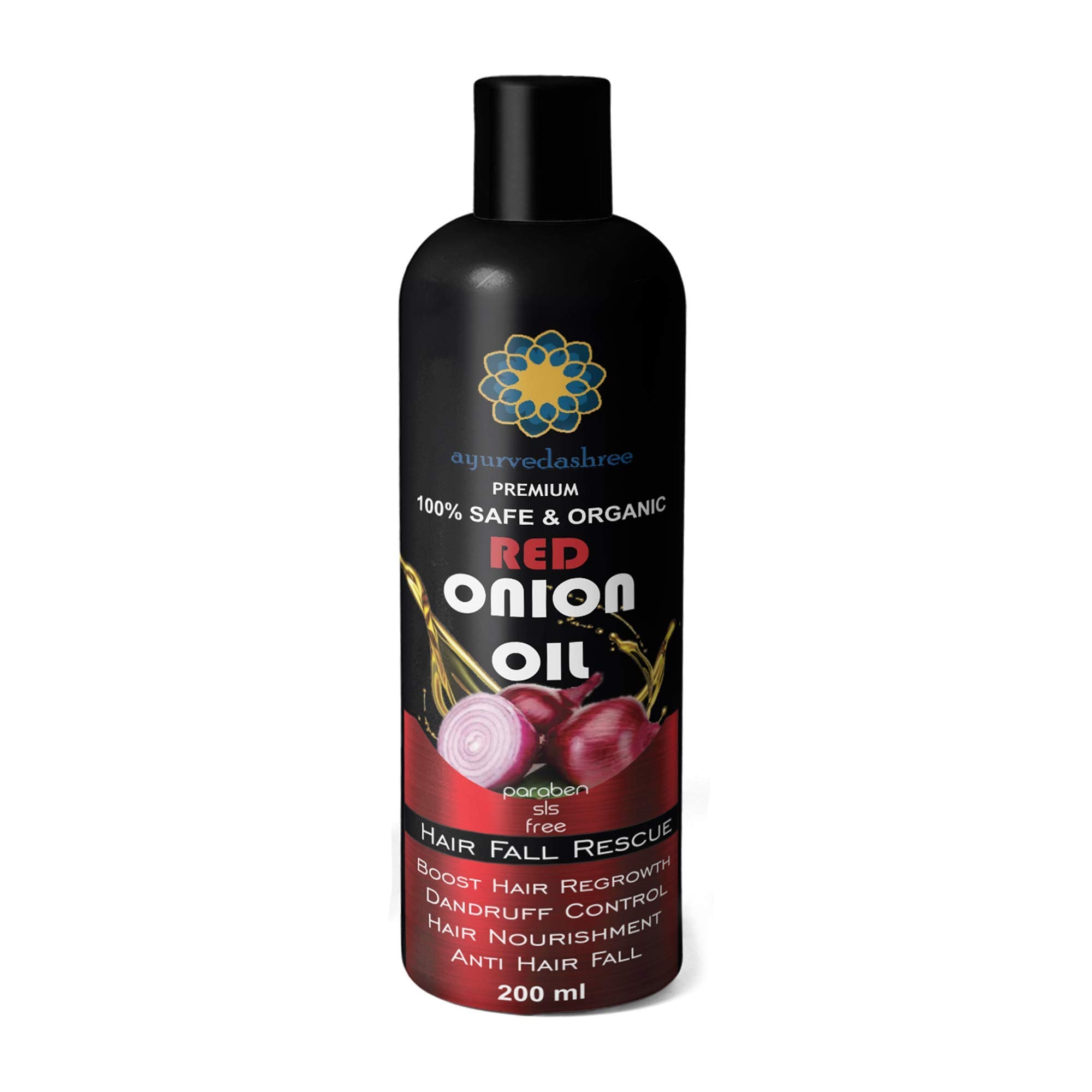 AYURVEDASHREE Aceite capilar cebolla roja para suavidad y brillo natural