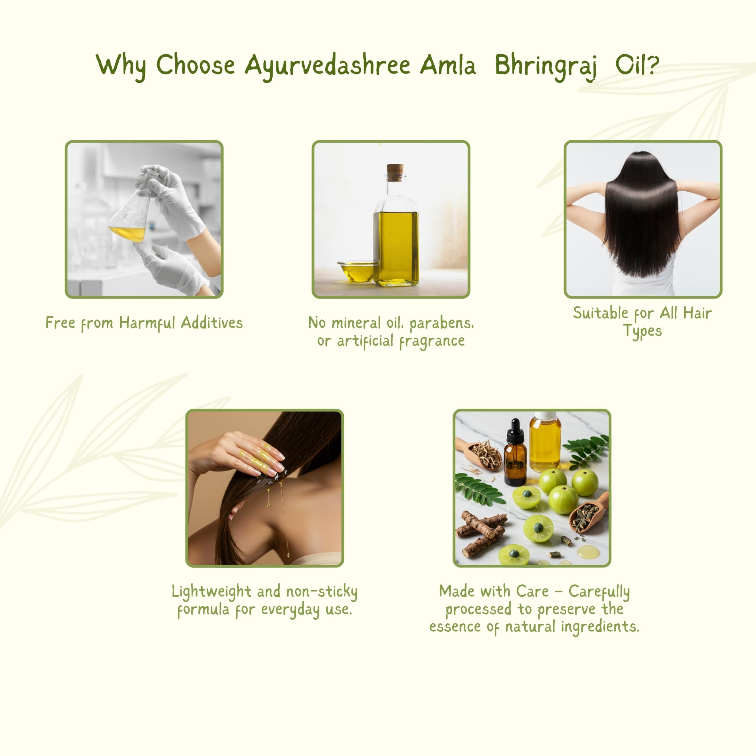 Ayurvedashree Aceite capilar Henna para brillo natural.
