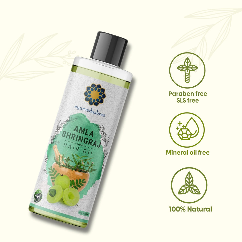 Ayurvedashree Aceite capilar Neem para cuero cabelludo equilibrado.