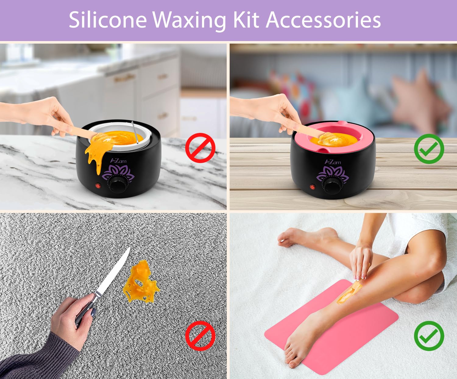 AZam cleaning accessories keep your waxing setup tidy