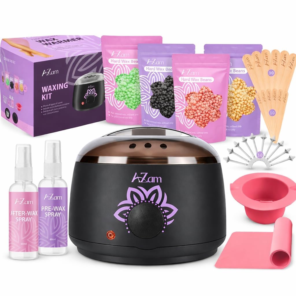AZam All-in-One Waxing Kit wax pot for precise at-home waxing