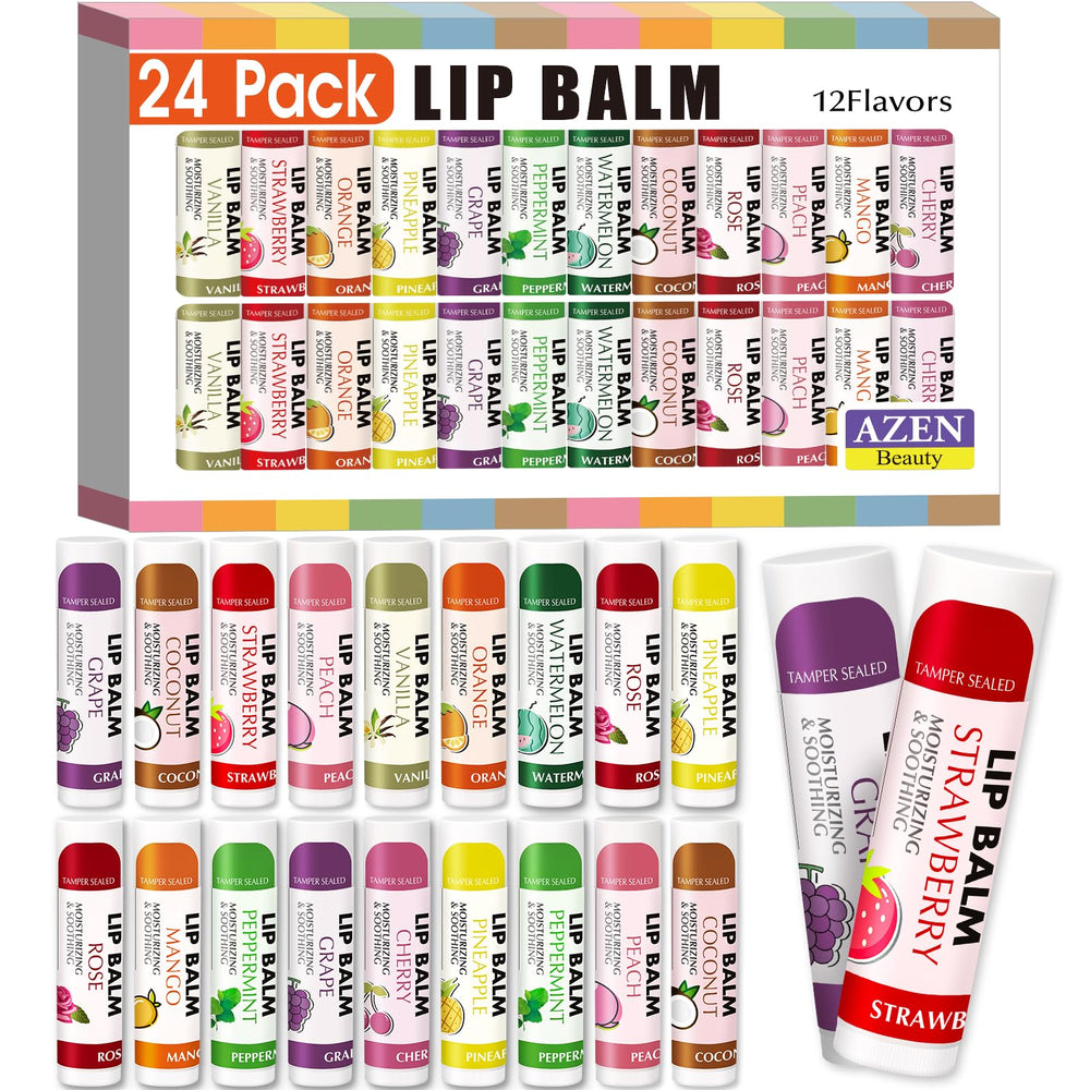 AZEN bálsamo labial sabor fresa para hidratación suave y aroma dulce