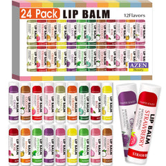 AZEN bálsamo labial sabor fresa para hidratación suave y aroma dulce