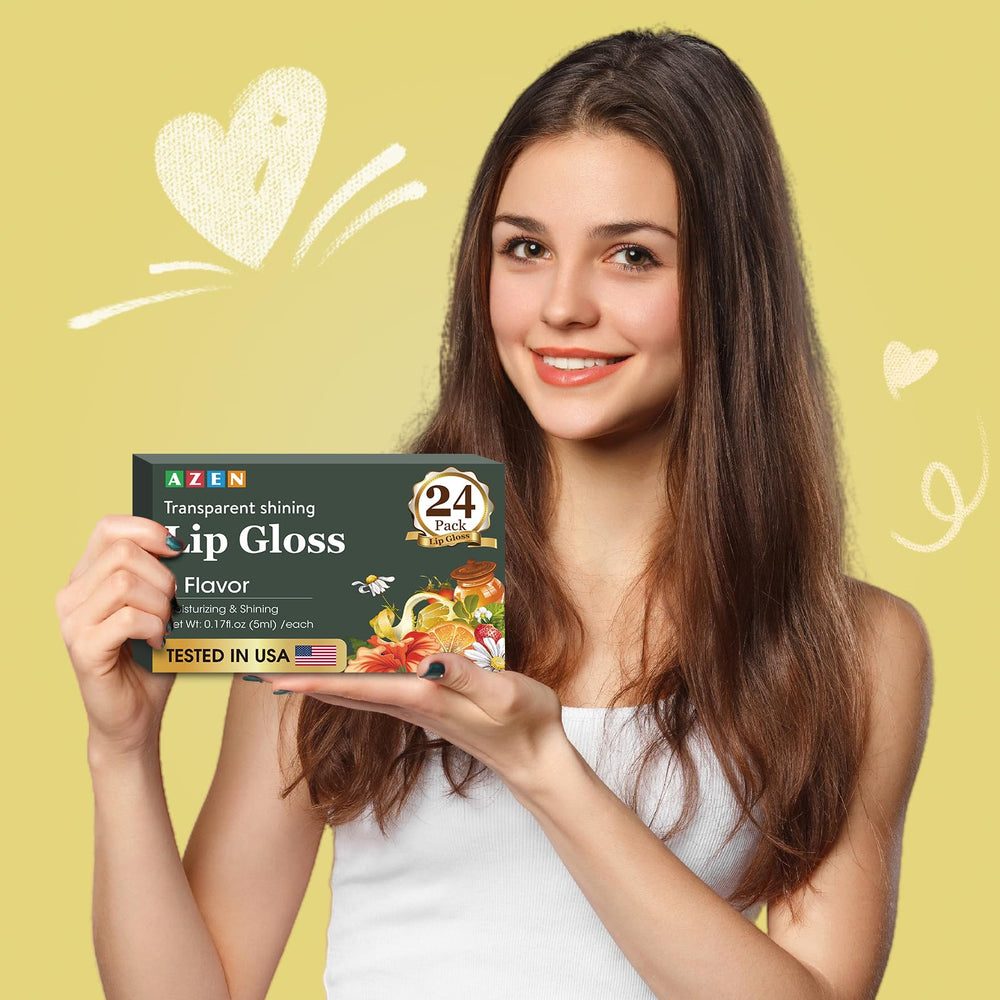 AZEN brillos labiales sabor vainilla, toque cremoso para uso diario