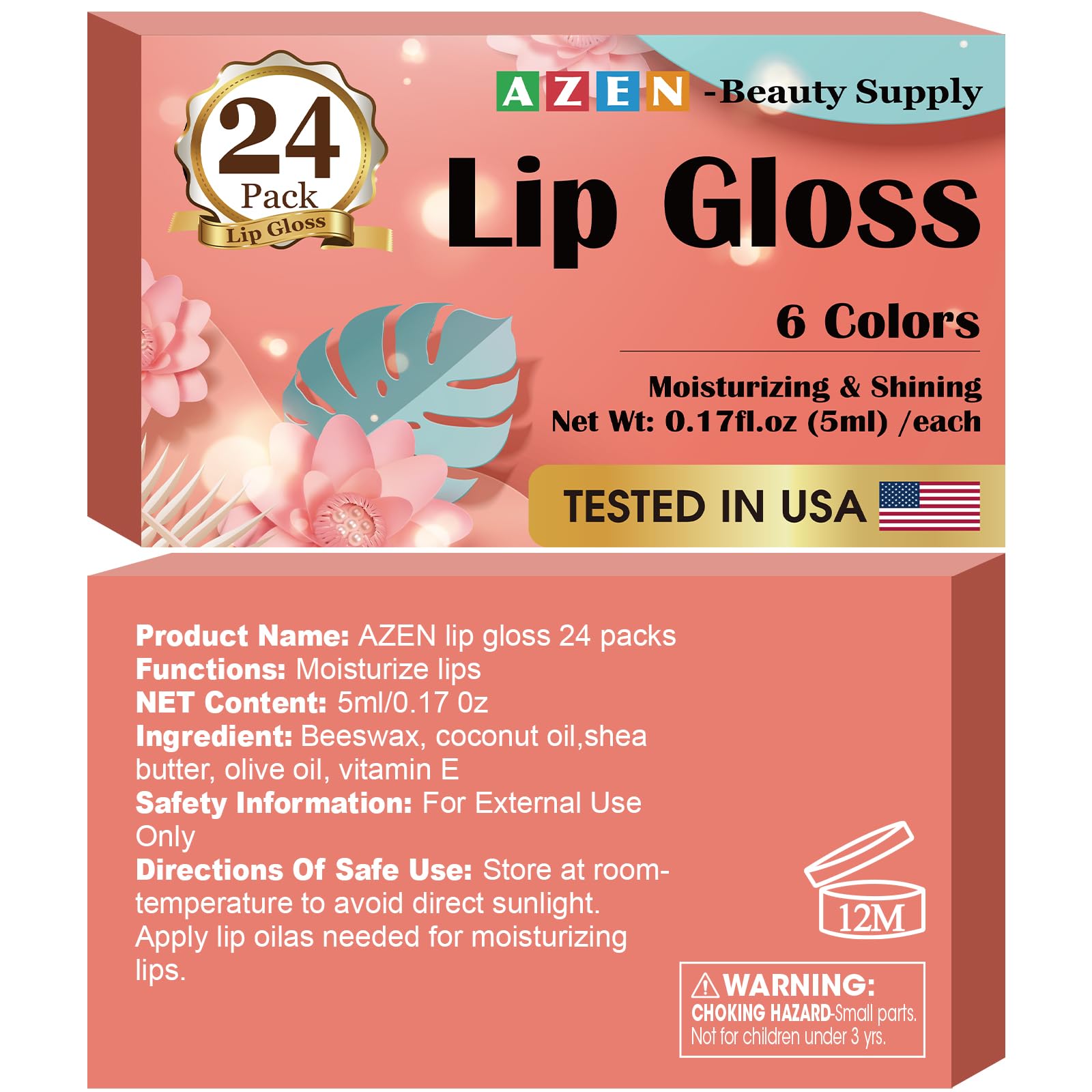 AZEN tacto suave en brillos labiales para aplicación cómoda