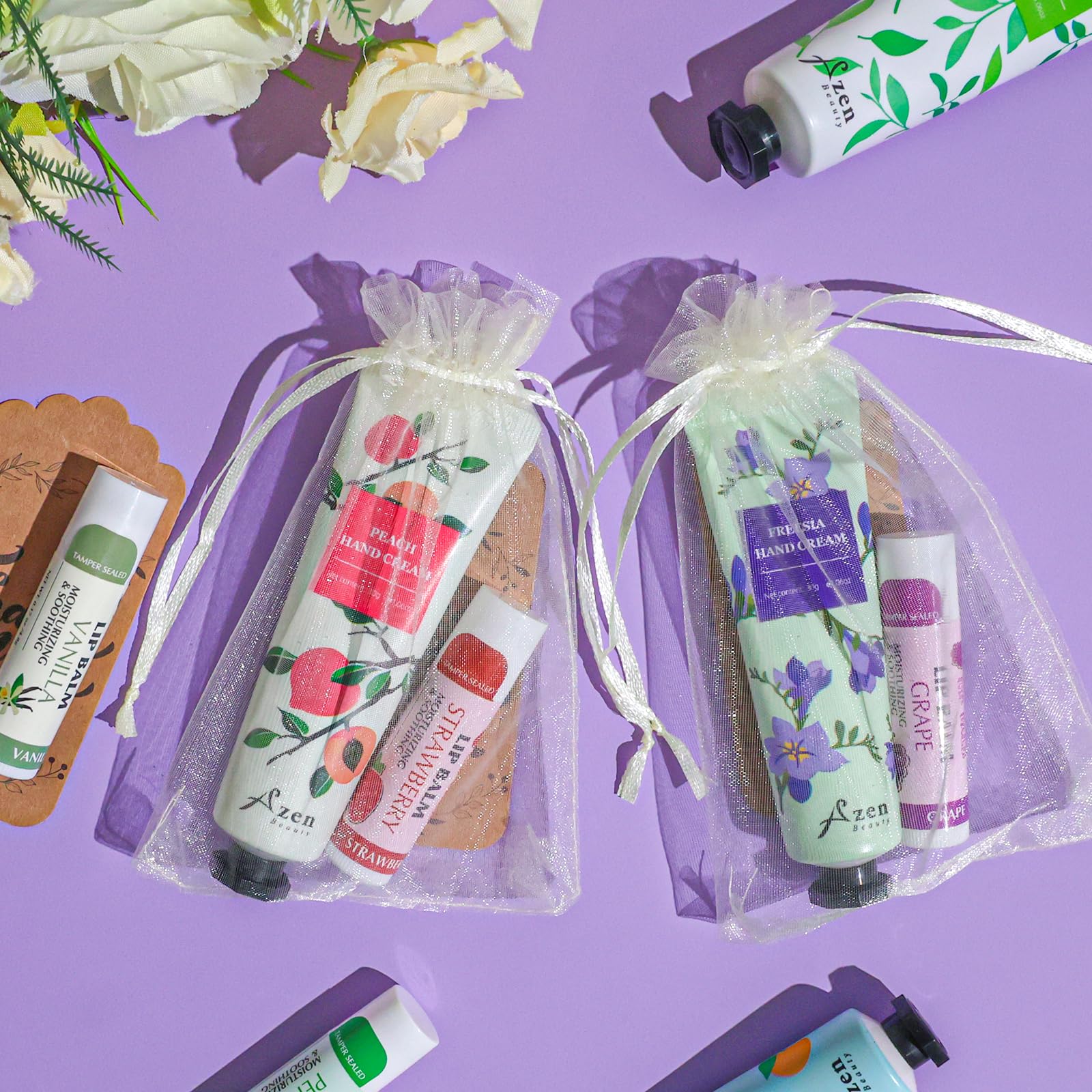 AZEN thank-you labels for personalized guest favors.