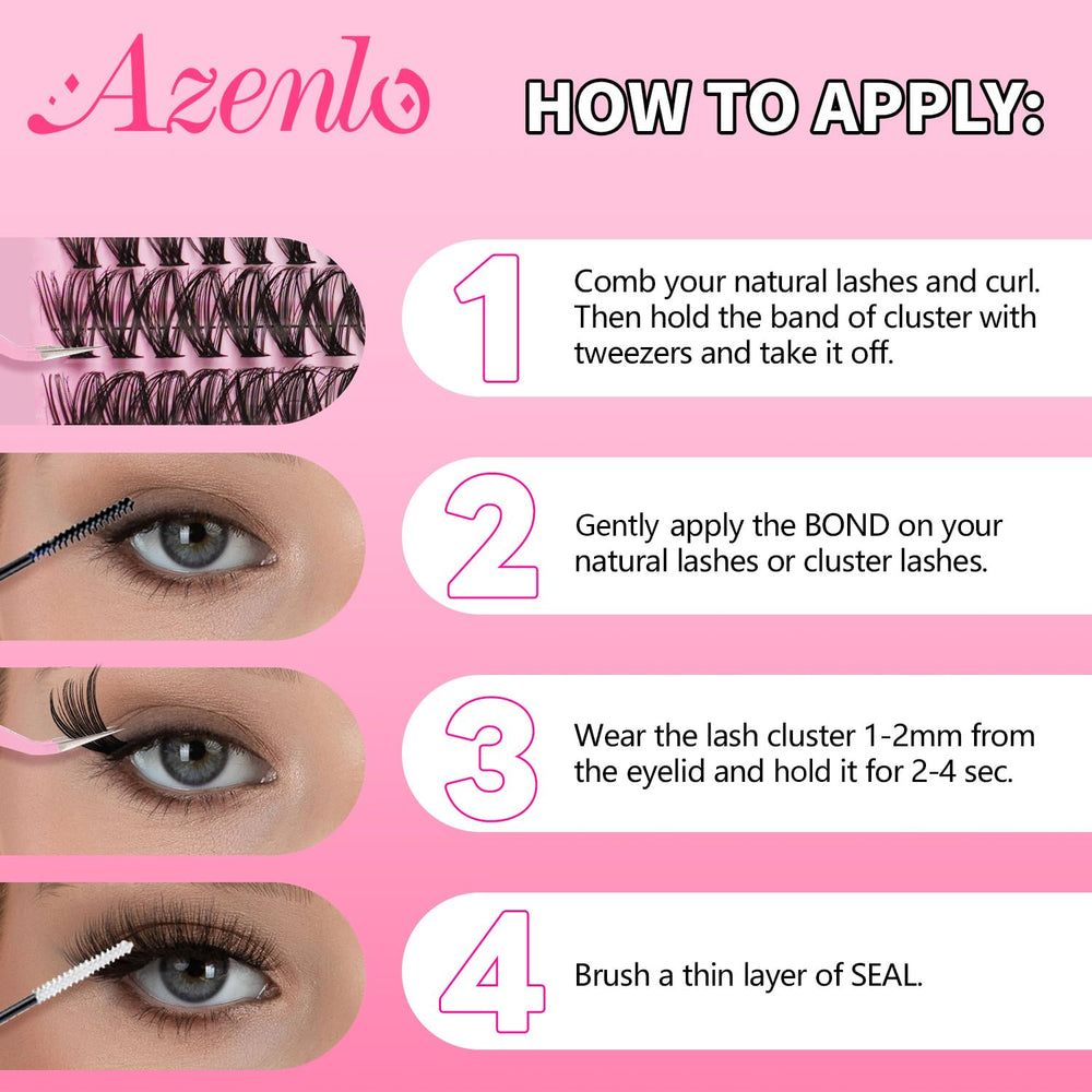 Azenlo beginner-friendly lashes simplify daily wear.