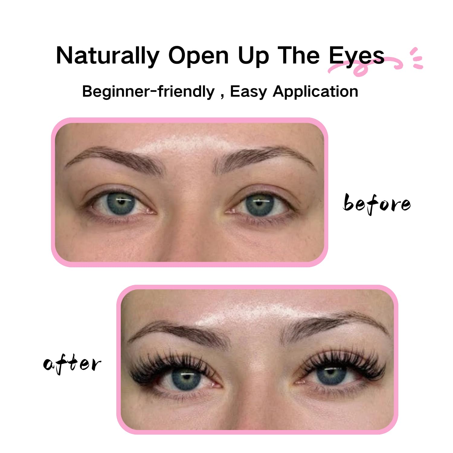 Azenlo wispy lashes offer long-lasting curl with light wear.
