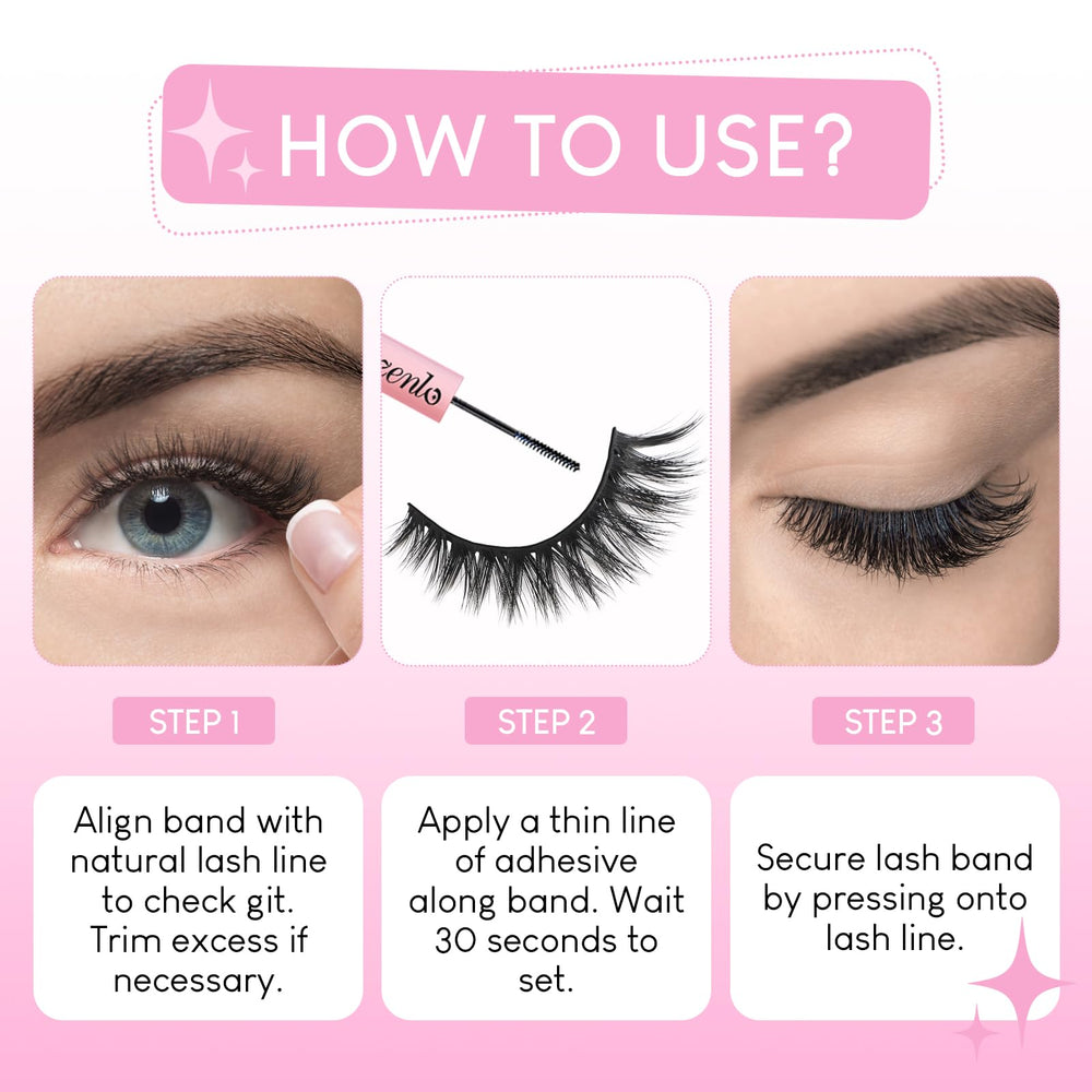 Azenlo 20-061 lashes deliver versatile length for day-to-night looks.