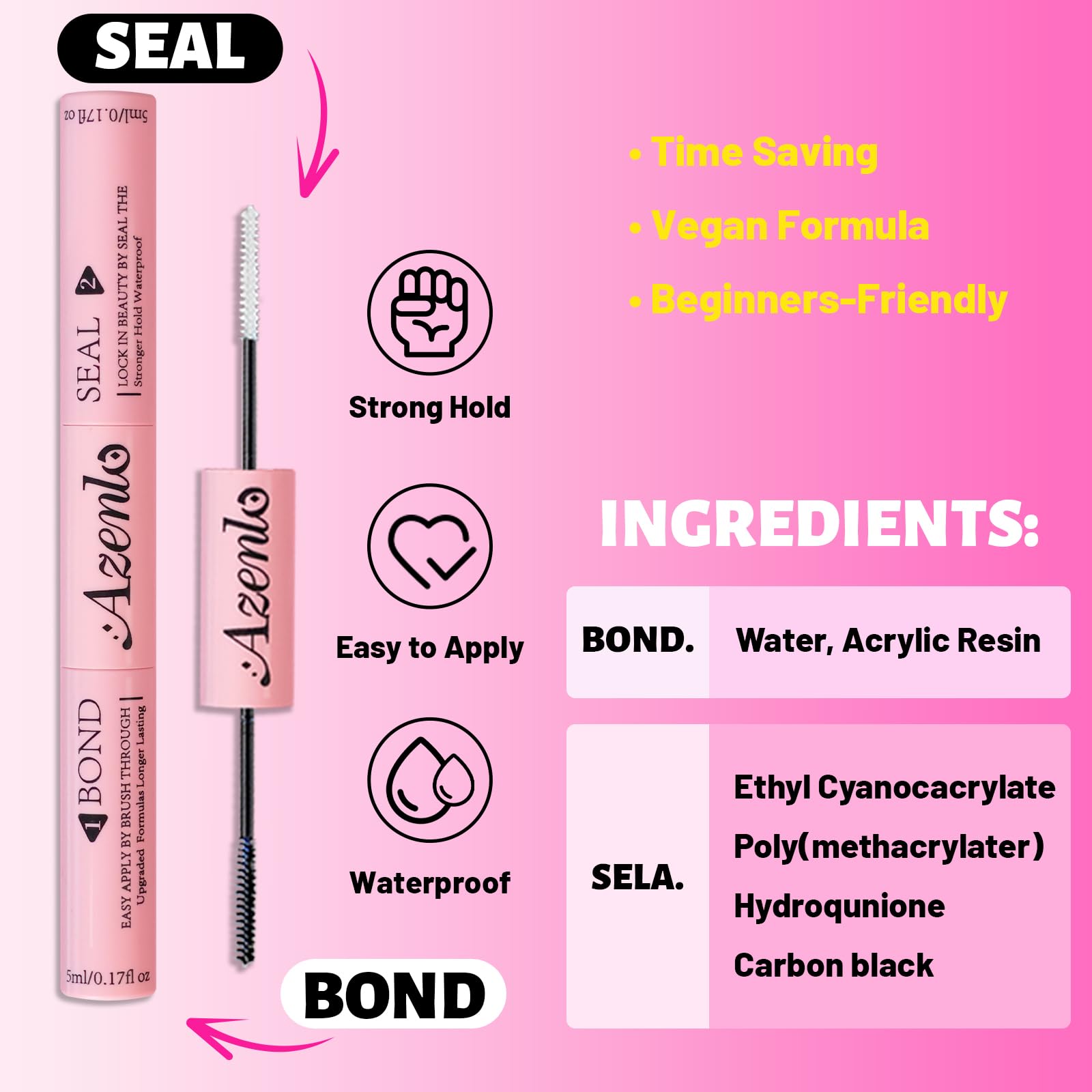 Azenlo natural-look cluster lashes provide wispy volume.