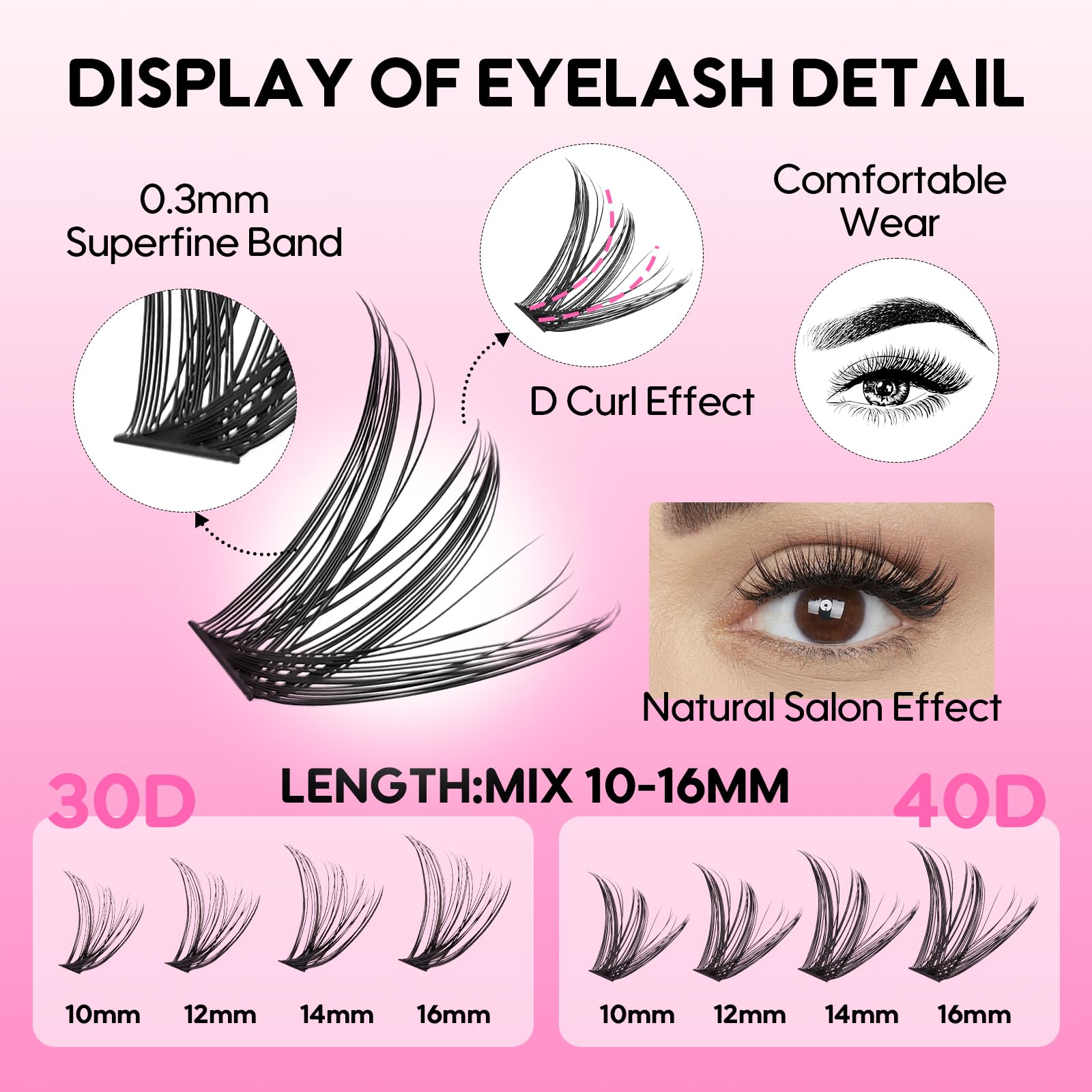 Azenlo premium PBT silk fiber lashes for comfortable, knot-free volume.