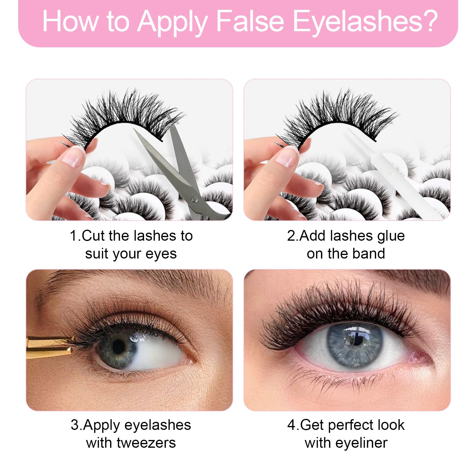 Azenlo reusable-durable lashes on hand for quick everyday wear.