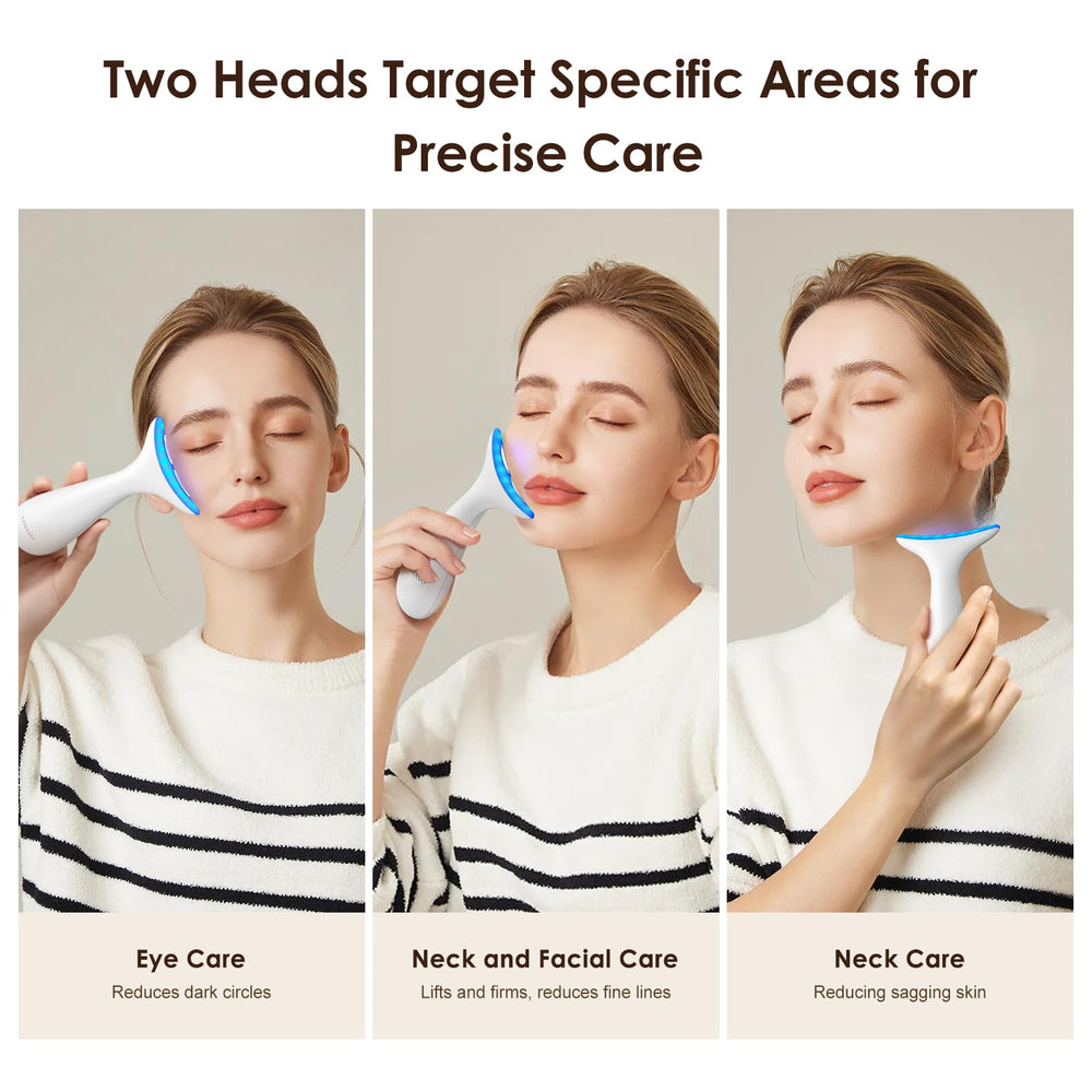 AZMAVO massager on cheek demonstrates lifting and smoothing potential