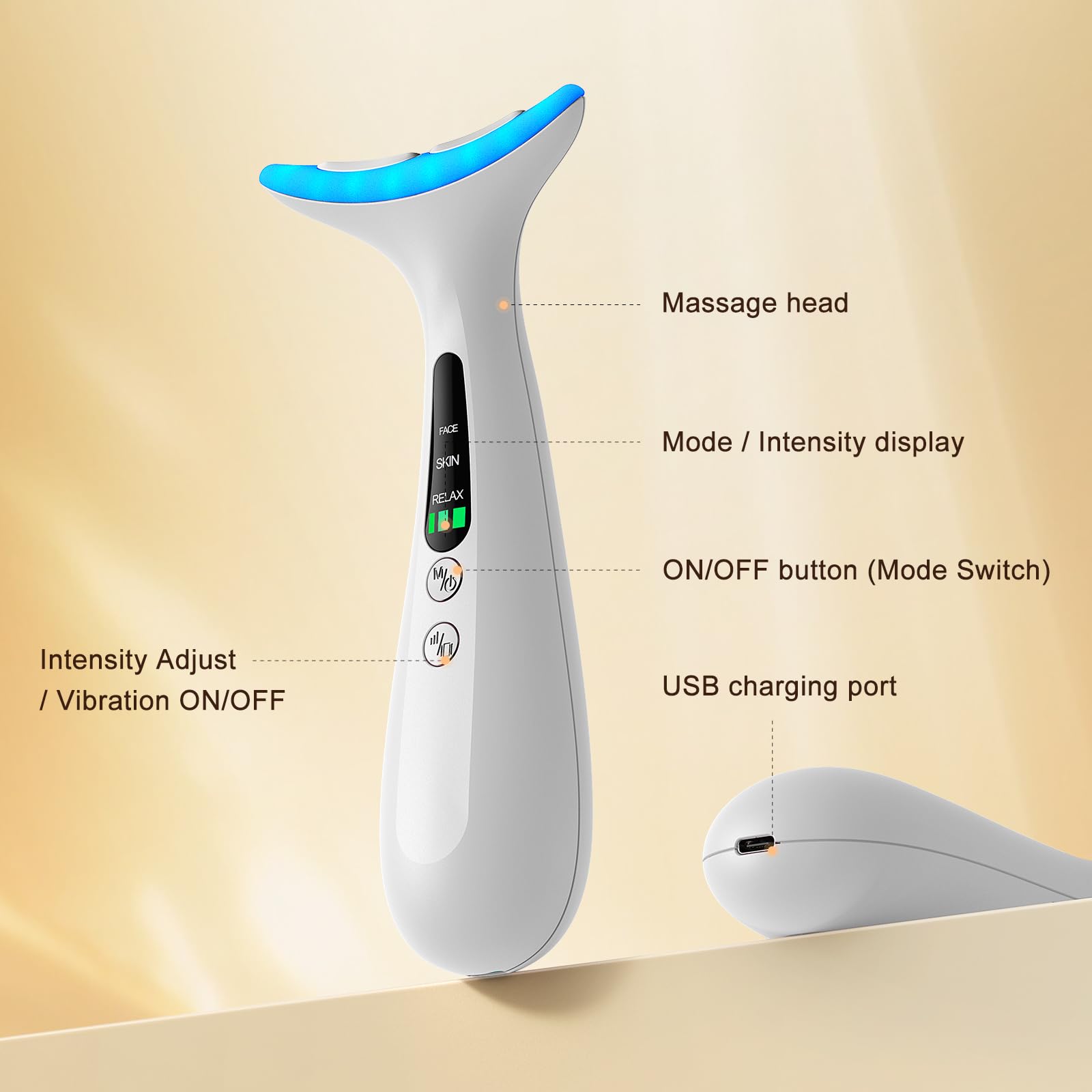 AZMAVO massager USB charging cable included for easy charging