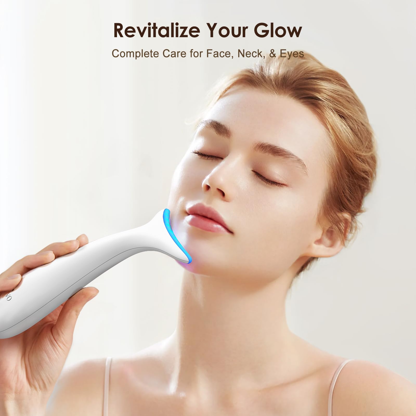 AZMAVO massager on vanity suggesting a glow after use