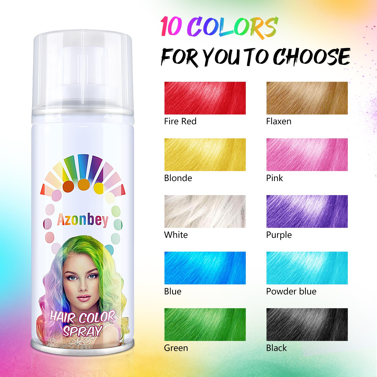 Azonbey Christmas hair color spray glam for memorable holiday looks.