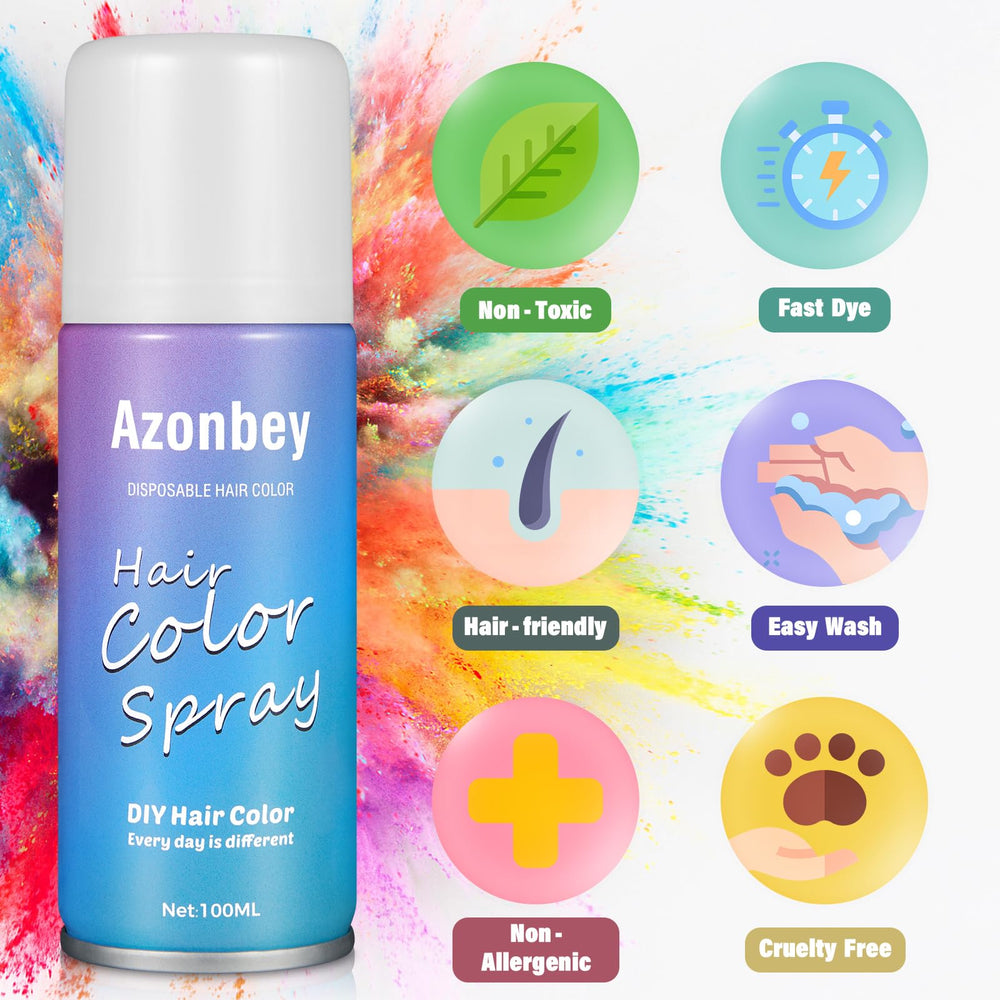 Azonbey Halloween Hair Spray pink shades for playful party-ready looks