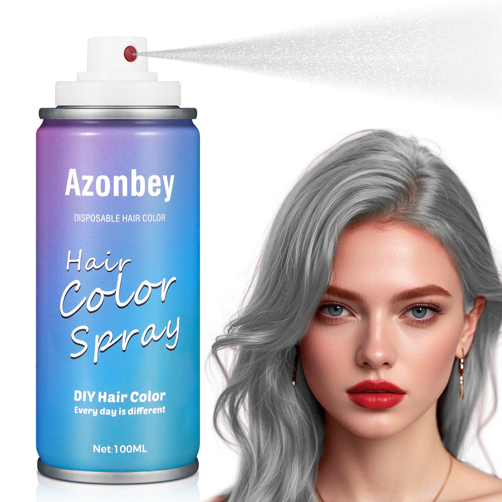 Azonbey Halloween Hair Spray purple shades for bold color that washes out easily