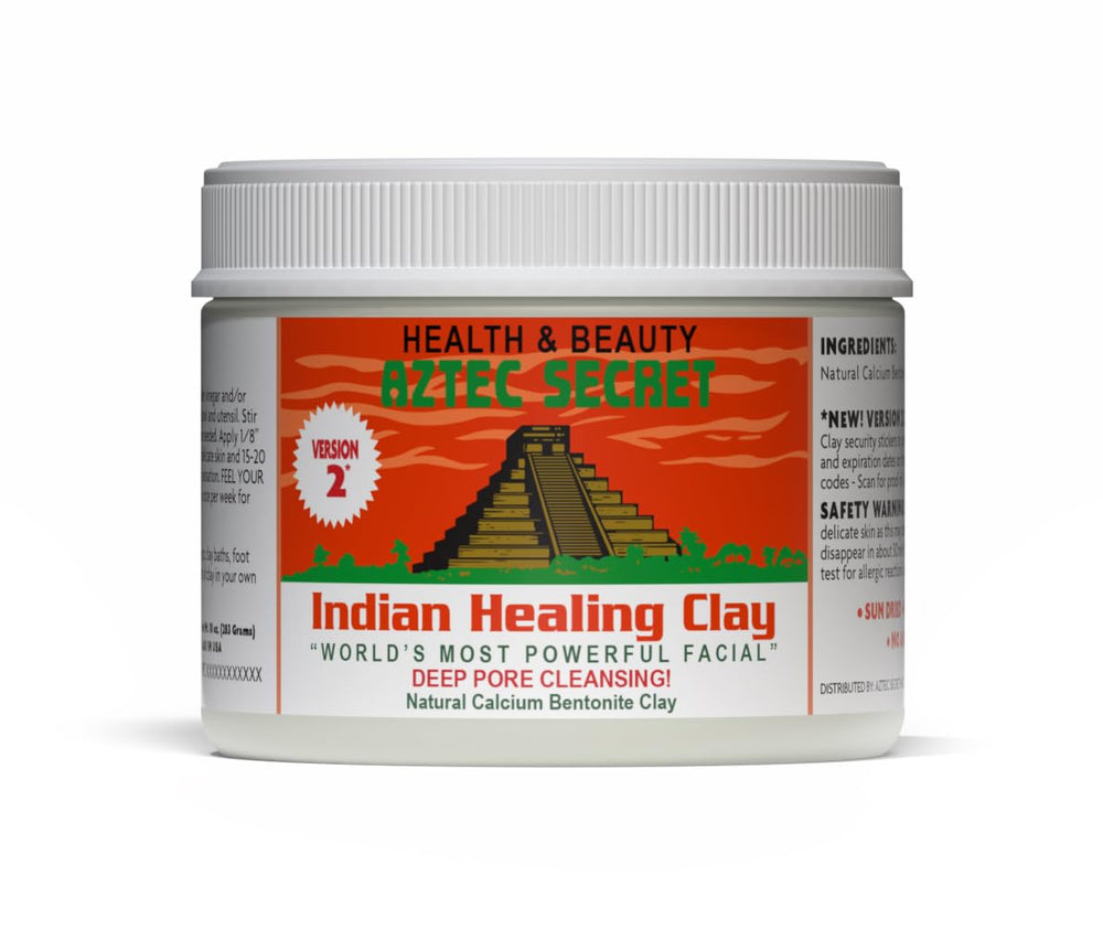 Aztec Secret arcilla curativa india 10oz: máscara facial para limpieza profunda de poros