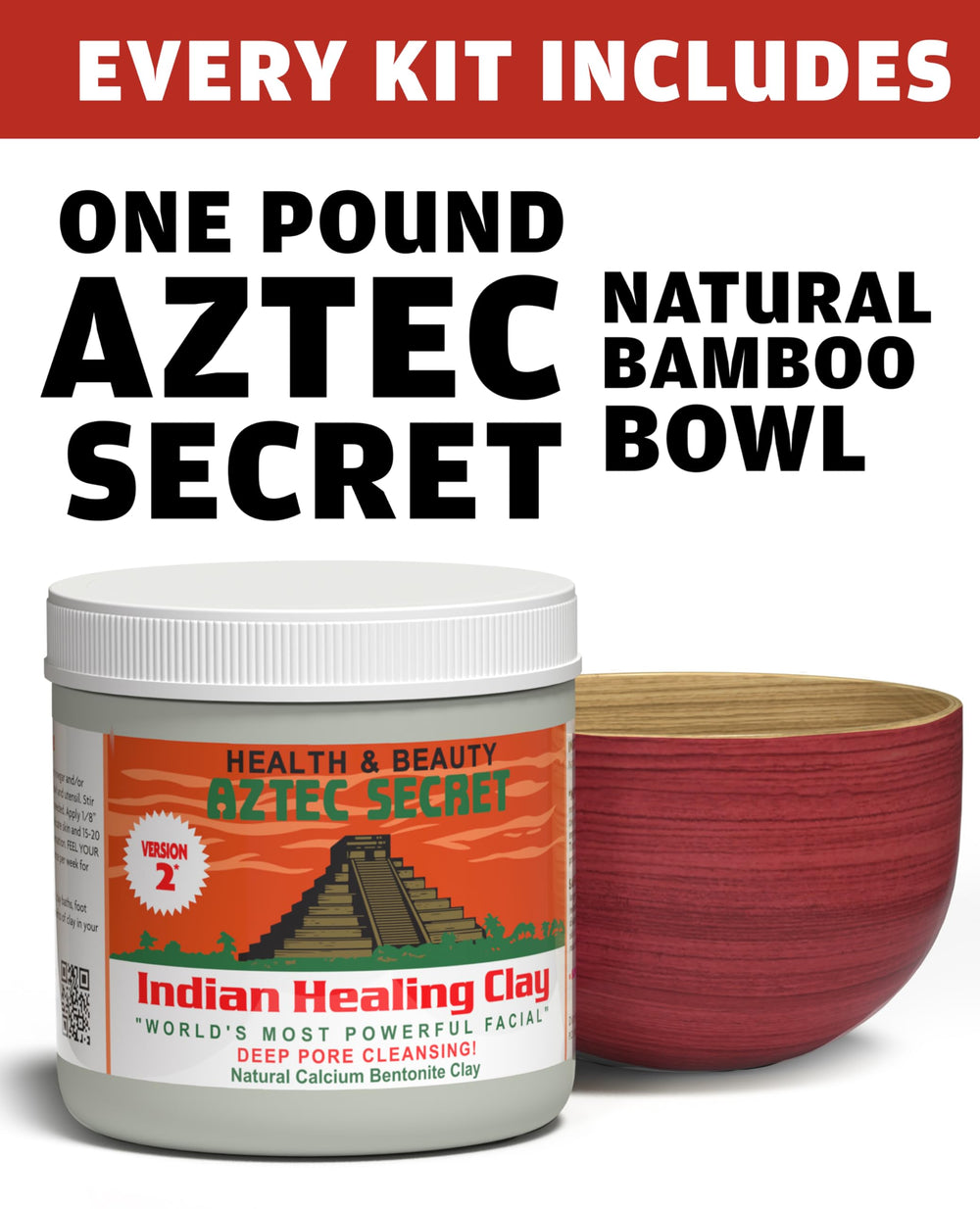 Aztec Secret bamboo mixing bowl ready for non-metal clay blending.
