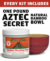 Aztec Secret bamboo mixing bowl ready for non-metal clay blending.