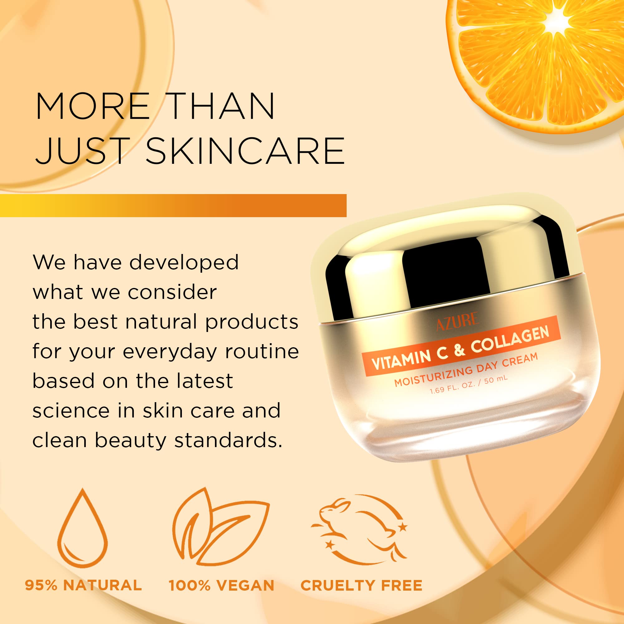 Daily skincare routine with Azure Cosmetics moisturizer for all skin types