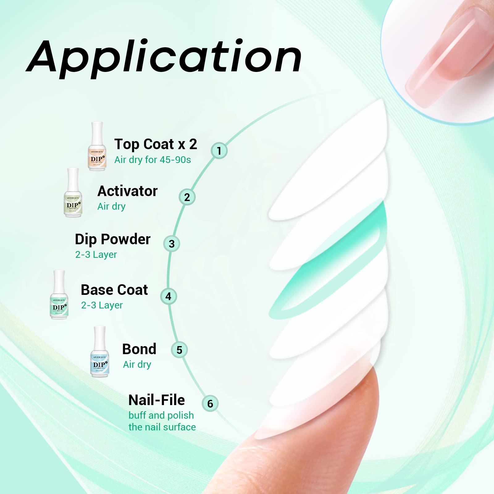 AzureBeauty Activador, secado rápido para sellar color