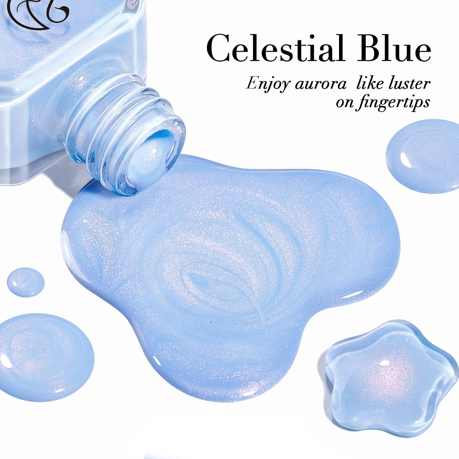 AZUREBEAUTY Celestial Blue swatch highlighting rich coverage