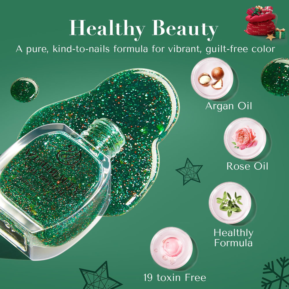 AZUREBEAUTY detalle acabado brillante verde navidad