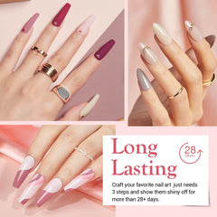 AZUREBEAUTY dip powder liquid set with base/top/activator for at-home manicures.