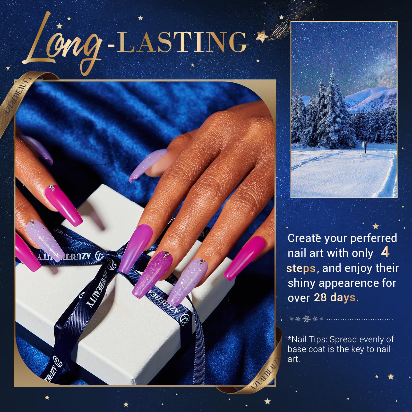 AZUREBEAUTY 20-color glitter palette for dazzling nails