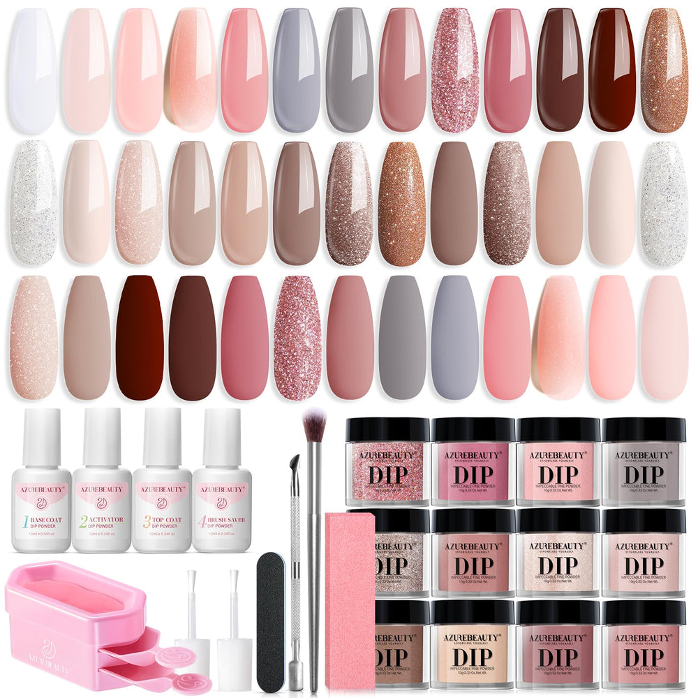 AzureBeauty dip powder kit box for at-home professional manicures